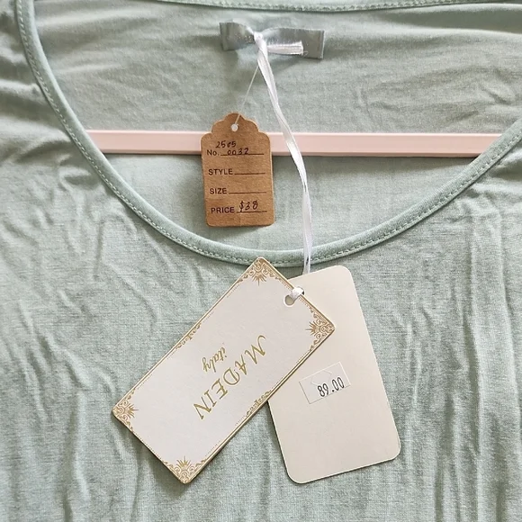 NWT Elegant Light Blue Long Sleeve Dress - Picture 2 of 5